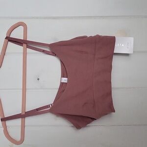 Athleta Palmero Pink Ribbed Sleep Tank Size M